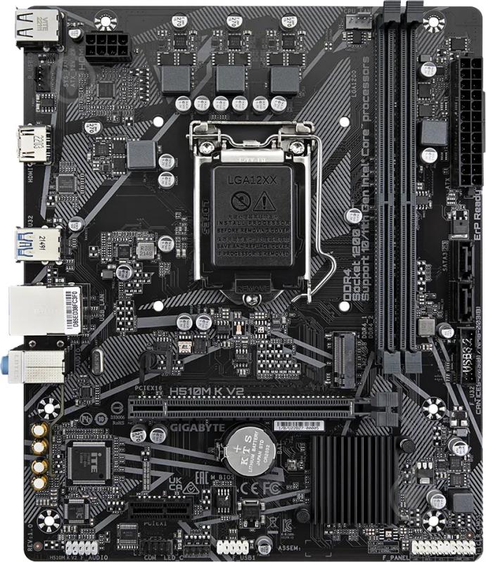 Материнська плата Gigabyte H510M K V2 (LGA1200, Intel H510, micro ATX) - фото 1