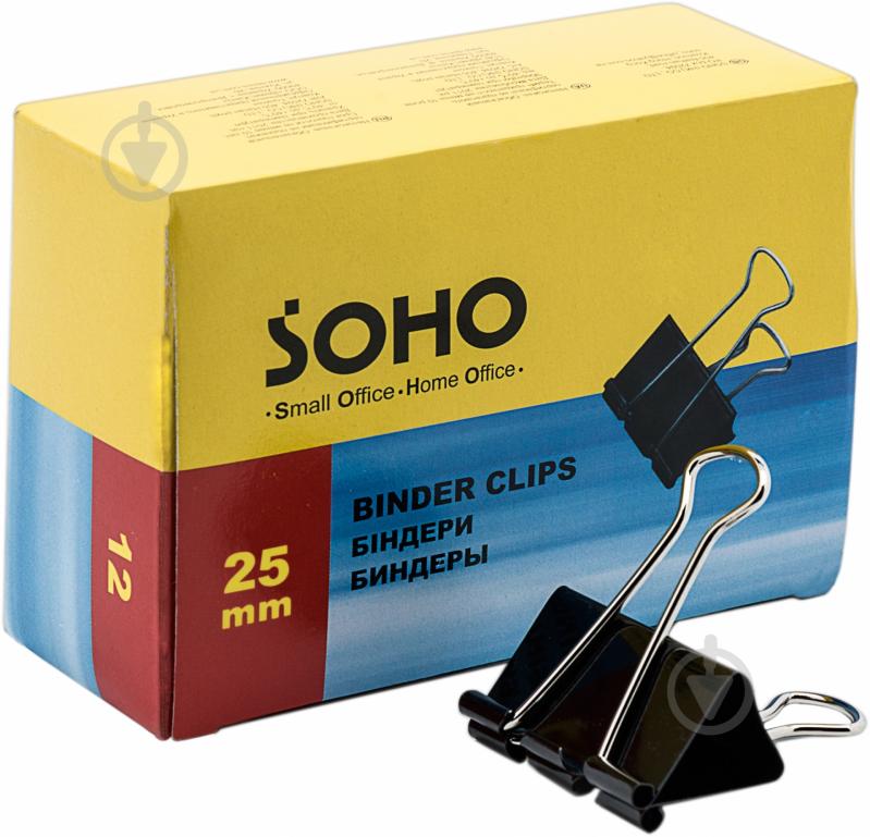 Биндер 25 мм 12 шт. черный - фото 2 Биндер 25 мм 12 шт. черный - фото 2