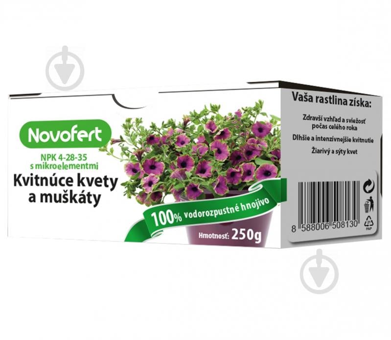 Добриво для квітів Novofert Kvitnuce kvety a muskaty квіткові рослини 250 г - фото 1