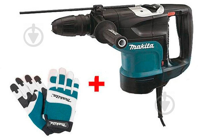 Перфоратор Makita + защитные перчатки размера XL HR4013C988000810 - фото 1