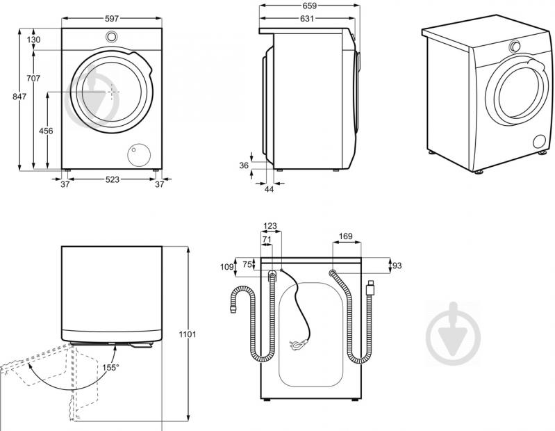 Стиральная машина с сушкой Electrolux EW8WR261B - фото 6