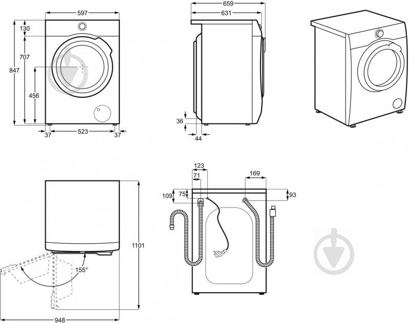 Пральна машина із сушкою Electrolux EW7WR361S - фото 6