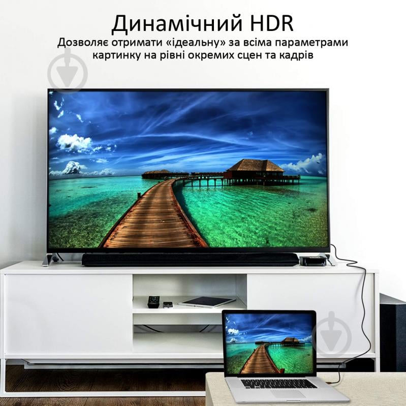 Кабель Promate ProLink8K-300 HDMI 2.1 UltraHD-8K HDR eARC 3 м черный (prolink8K-300.black) - фото 4