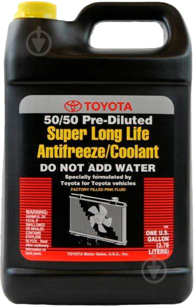 Антифриз Toyota Super Long Life Antifreeze Pre-Diluted (00272-SLLC2) -34°С 3,78 л рожевий - фото 1