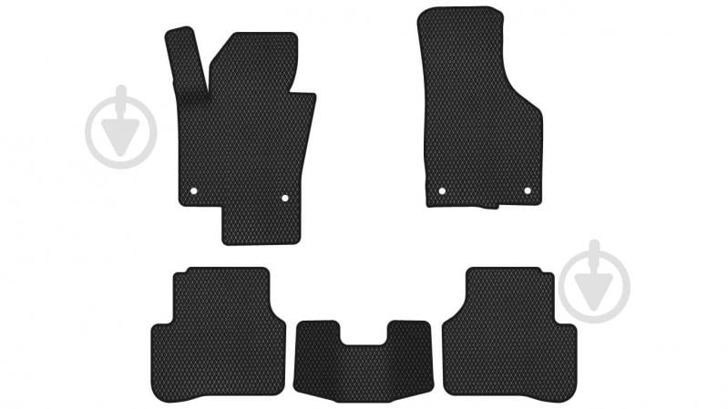 Килимки автомобільні EVAtech Volkswagen Passat (B6) (with armrest) 2005-2010 (VW3264CY5AV4RBB) універсальні - фото 1