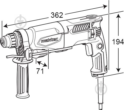 Перфоратор Makita MT870 - фото 4