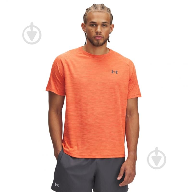 Футболка Under Armour TECH TEXTURED SS 1382796-847 р.M оранжевый - фото 1