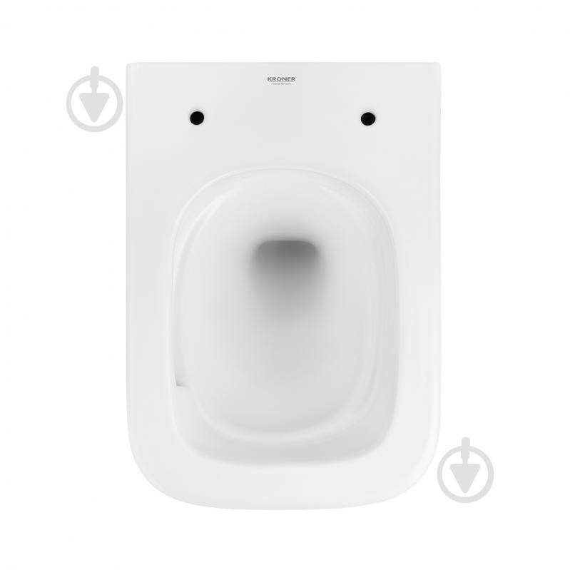 Унитаз подвесной Kroner безободковый Eifel WHI493436 TORNADO с сидением - фото 11