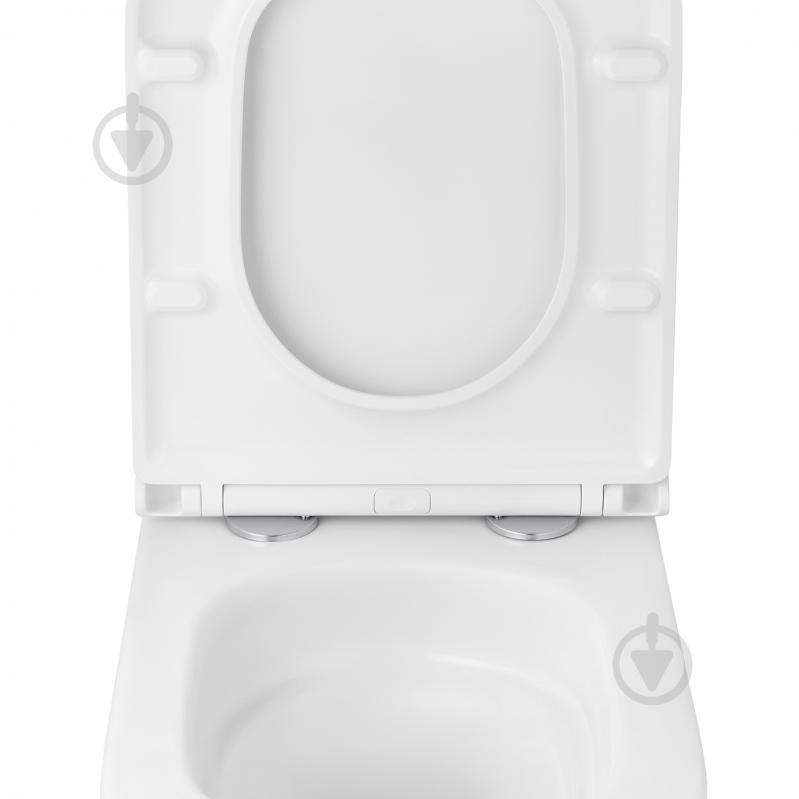 Унитаз подвесной Kroner безободковый Eifel WHI493436 TORNADO с сидением - фото 8