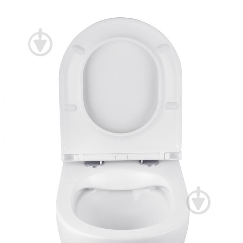 Унитаз подвесной Kroner безободковый Harz WHI493736 RIMLESS с сидением Slim Duroplast / Soft-close / - фото 10 Унитаз подвесной Kroner безободковый Harz WHI493736 RIMLESS с сидением Slim Duroplast / Soft-close / - фото 10