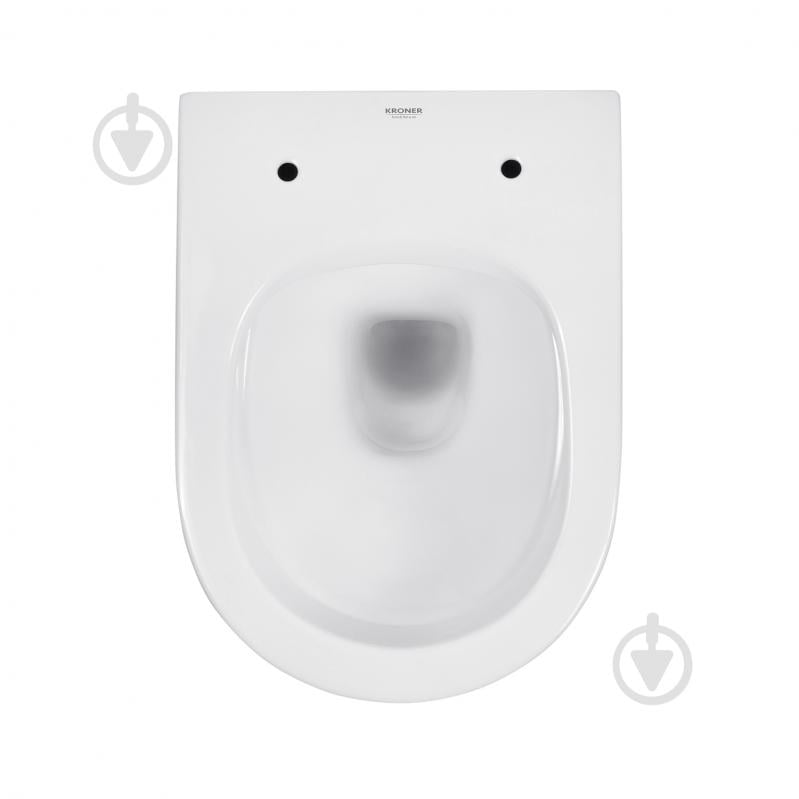 Унитаз подвесной Kroner безободковый Harz WHI493736 RIMLESS с сидением Slim Duroplast / Soft-close / - фото 12 Унитаз подвесной Kroner безободковый Harz WHI493736 RIMLESS с сидением Slim Duroplast / Soft-close / - фото 12