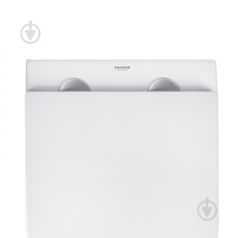 Унитаз подвесной Kroner безободковый Harz WHI493736 RIMLESS с сидением Slim Duroplast / Soft-close / - фото 2 Унитаз подвесной Kroner безободковый Harz WHI493736 RIMLESS с сидением Slim Duroplast / Soft-close / - фото 2