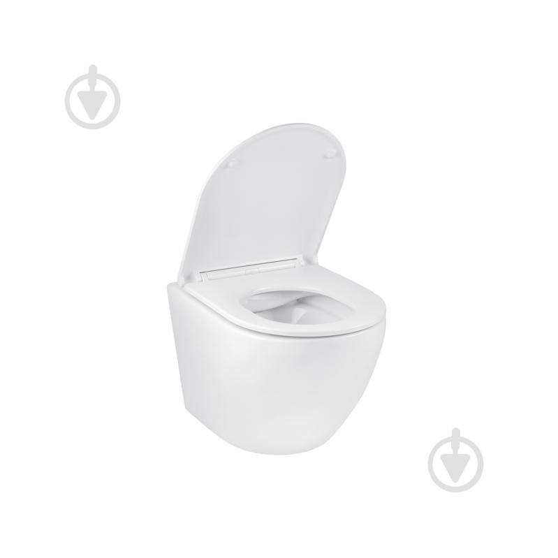 Унитаз подвесной Kroner безободковый Harz WHI493736 RIMLESS с сидением Slim Duroplast / Soft-close / - фото 8 Унитаз подвесной Kroner безободковый Harz WHI493736 RIMLESS с сидением Slim Duroplast / Soft-close / - фото 8