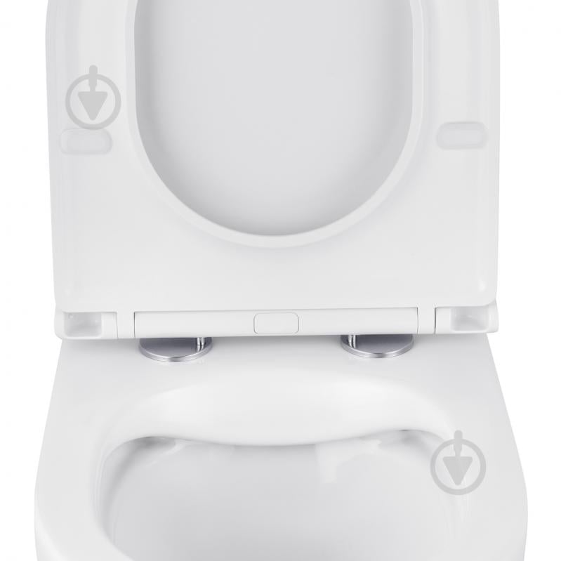 Унитаз подвесной Kroner безободковый Harz WHI493736 RIMLESS с сидением Slim Duroplast / Soft-close / - фото 9 Унитаз подвесной Kroner безободковый Harz WHI493736 RIMLESS с сидением Slim Duroplast / Soft-close / - фото 9