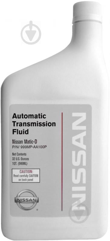 Масло трансмиссионное Nissan Matic Fluid D ATF 0,946 л (999MP-AA100P) - фото 1