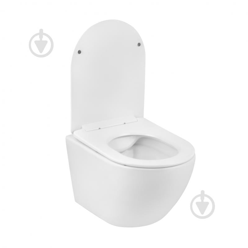 Унитаз подвесной Kroner безободковый Harz WHI523632 RIMLESS с сидением (KH523632WHIR) - фото 7 Унитаз подвесной Kroner безободковый Harz WHI523632 RIMLESS с сидением (KH523632WHIR) - фото 7