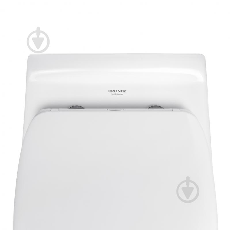 Унітаз підвісний Kroner безобідковий Oker WHI533536 RIMLESS з сидінням (KO533536WHIR) - фото 12