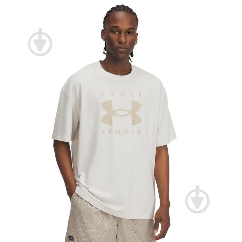 Футболка Under Armour M HW OS Branded SS 1389146-110 р.SM бежевий - фото 1 Футболка Under Armour M HW OS Branded SS 1389146-110 р.SM бежевий - фото 1
