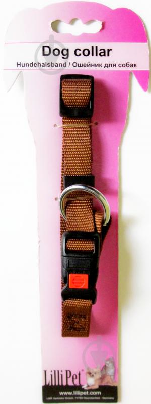 Ошейник Lilli Pet DOG COLLAR M 1,5 см 30-45 см серо-коричневый - фото 1