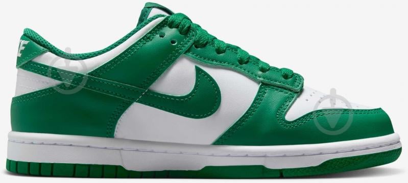 Кросівки дитячі демісезонні Nike DUNK LOW BG FB9109-114 р.38 білі із зеленим - фото 2 Кросівки дитячі демісезонні Nike DUNK LOW BG FB9109-114 р.38 білі із зеленим - фото 2