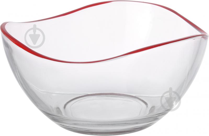 ᐉ Салатник 12 см 250 мл с красным кантом Glasmark • Купить в Киеве ...