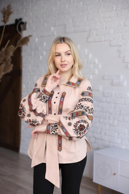 Вышиванка Galychanka Сокальская роза р. XL бежевый Wb-0351 - фото 1
