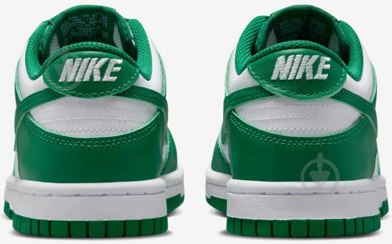 Кросівки дитячі демісезонні Nike DUNK LOW BG FB9109-114 р.39 білі із зеленим - фото 4 Кросівки дитячі демісезонні Nike DUNK LOW BG FB9109-114 р.39 білі із зеленим - фото 4