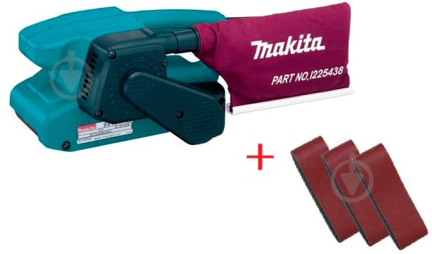 Ленточная шлифмашина Makita + набор шлифлент 9910P-37166 - фото 2