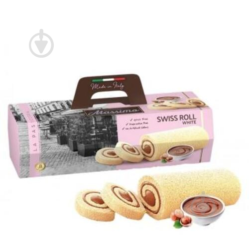 Рулет бісквітний Maestro Massimo Swiss Roll Cocoa Hazelnut 300 г - фото 1