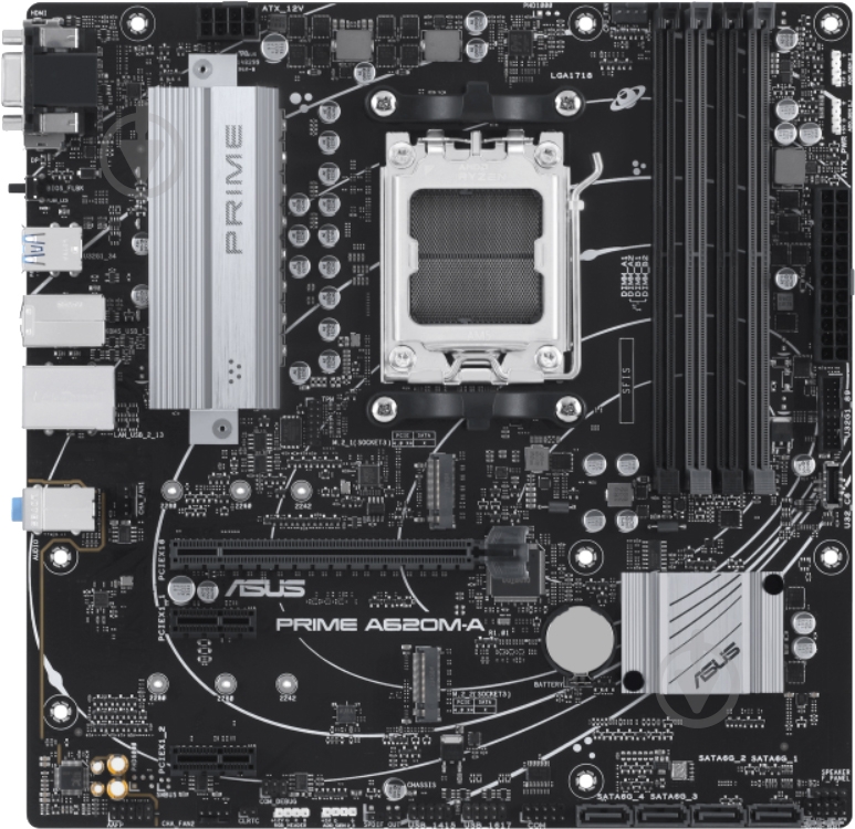 Материнская плата Asus PRIME A620M-A-CSM (Socket AM5, AMD A620, ) - фото 1 Материнская плата Asus PRIME A620M-A-CSM (Socket AM5, AMD A620, ) - фото 1