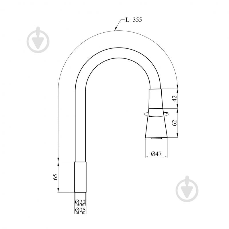 Излив для смесителя Kroner гибкий KRP - C803RED - фото 2 Излив для смесителя Kroner гибкий KRP - C803RED - фото 2
