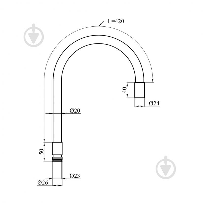 Излив для смесителя Kroner гибкий KRP - ESG802RSS - фото 2 Излив для смесителя Kroner гибкий KRP - ESG802RSS - фото 2
