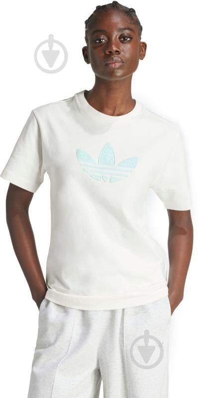 Футболка Adidas MONOGRAM TEE IS3867 р.M белый - фото 1