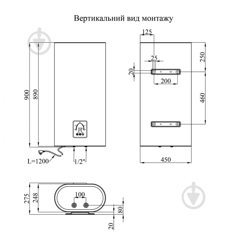 Бойлер Kroner Flacher K50F2-D с сухим ТЕНом - фото 2 Бойлер Kroner Flacher K50F2-D с сухим ТЕНом - фото 2
