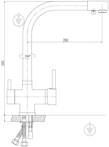 Змішувач для кухні Globus Lux GLLR-0100 STST - фото 2 Змішувач для кухні Globus Lux GLLR-0100 STST - фото 2