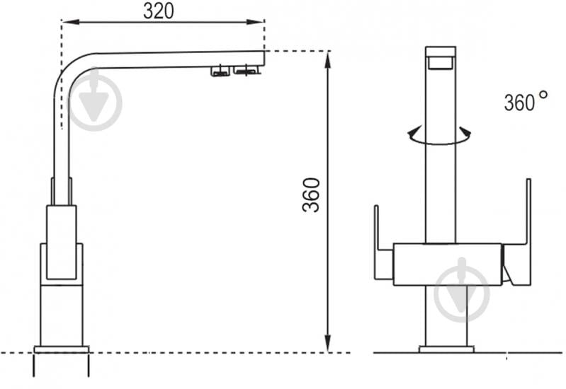 Смеситель для кухни Globus Lux GLLR-0111 Chrom - фото 2