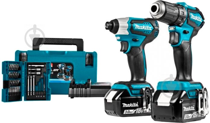 Набор аккумуляторного инструмента Makita SET-DLX2220JX2 - фото 1