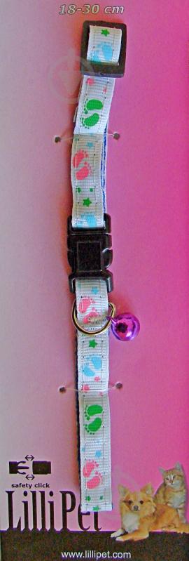 Ошейник Lilli Pet Cat Collar 10 мм 18-30 см белый - фото 1