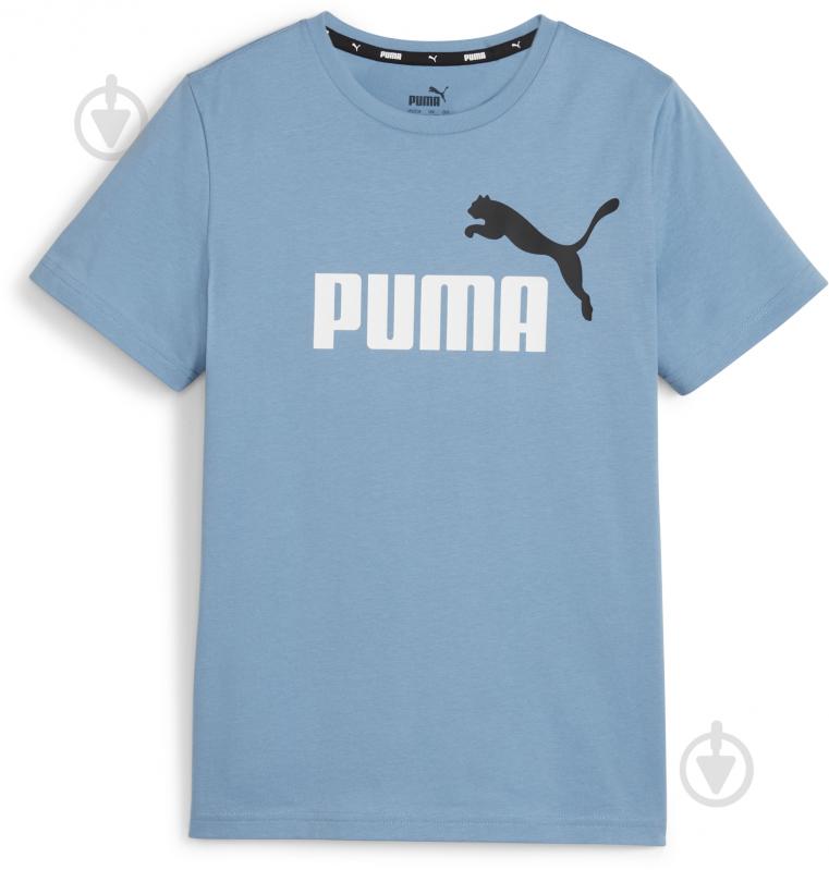 Футболка Puma ESS+ 2 COL LOGO TEE 58698520 р.152 синій - фото 1