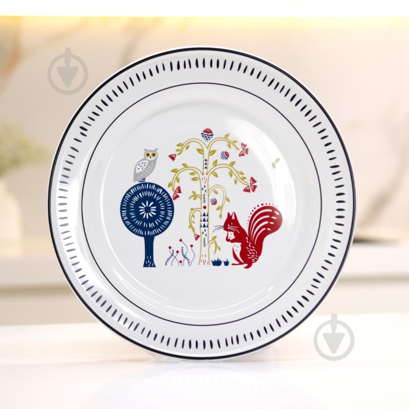 Тарелка обеденная MVM Лесная песня 27 см - фото 3