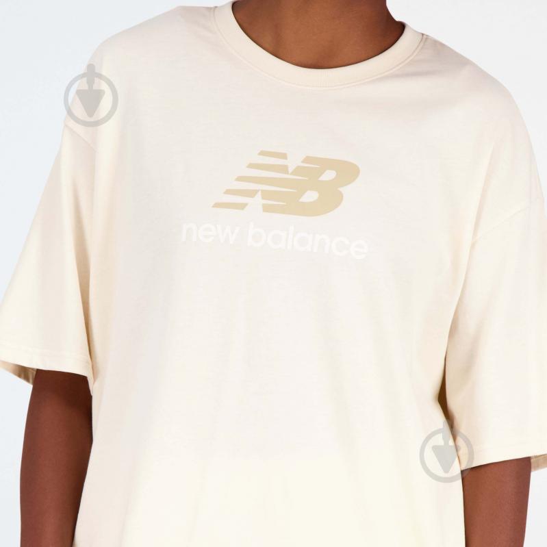 Футболка New Balance ESSENTIALS STACKED LOGO WT31519TCM р.XL бежевый - фото 5