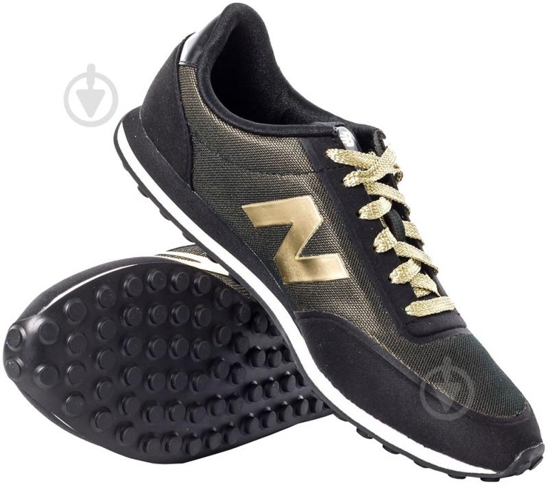 Кроссовки New Balance 410 WL410PA-8 р.8 черный с золотистым - фото 1 Кроссовки New Balance 410 WL410PA-8 р.8 черный с золотистым - фото 1