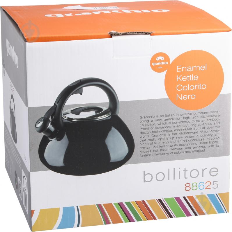 Чайник Granchio Bollitore Colorito Nero 2,6 л 88625 - фото 3