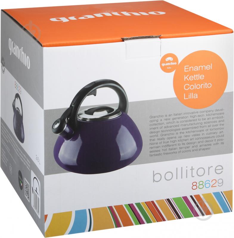 Чайник Granchio Colorito Lilla Bollitore 2,6 л 88629 - фото 3 Чайник Granchio Colorito Lilla Bollitore 2,6 л 88629 - фото 3