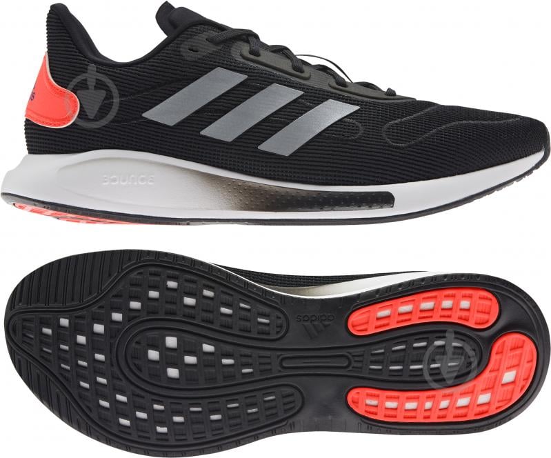 Кроссовки мужские летние Adidas GALAXAR RUN FW1187 р.41 1/3 черные - фото 4