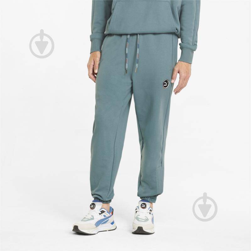 Штани Puma T7 GO FOR Sweatpants TR 53417650 р. XL бірюзовий - фото 1