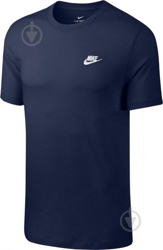 Футболка Nike M NSW CLUB TEE AR4997-410 р.2XL синій - фото 1