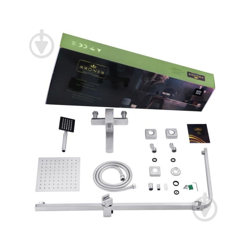 Душова система Kroner KRP Edelstahl Kubus - ESG063 - фото 4 Душова система Kroner KRP Edelstahl Kubus - ESG063 - фото 4