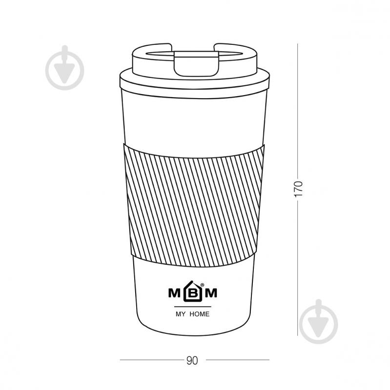 Термочашка MVM 510 мл KP-28 M Black - фото 21