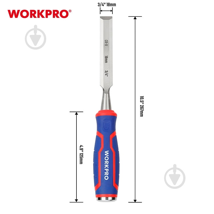 Стамеска WORKPRO WP243008 - фото 3 Стамеска WORKPRO WP243008 - фото 3